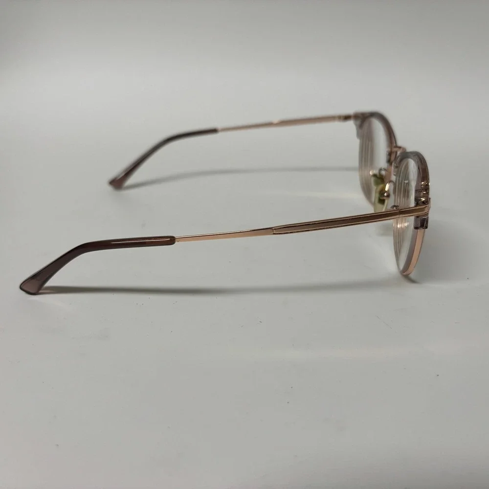 Firmoo S3555X Women Rose Gold Pink Browline Glasses Eyewear NWOT SEE DESC